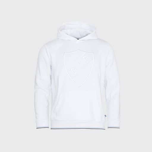 DIF hoodie vit sköld 110/116