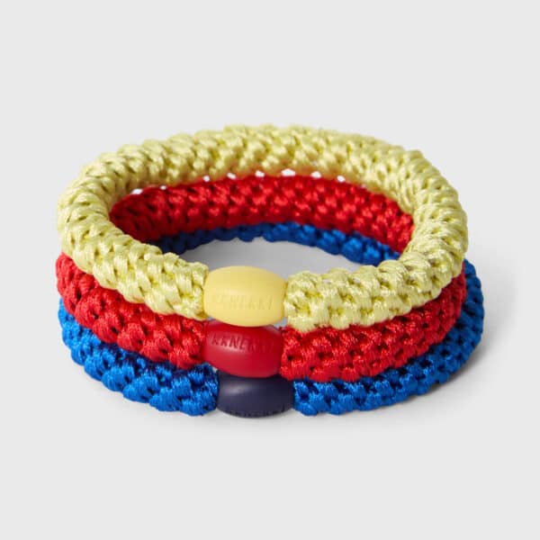 KKNEKKI HÅRSNODDAR 3-PACK GUL/RÖD/BLÅ